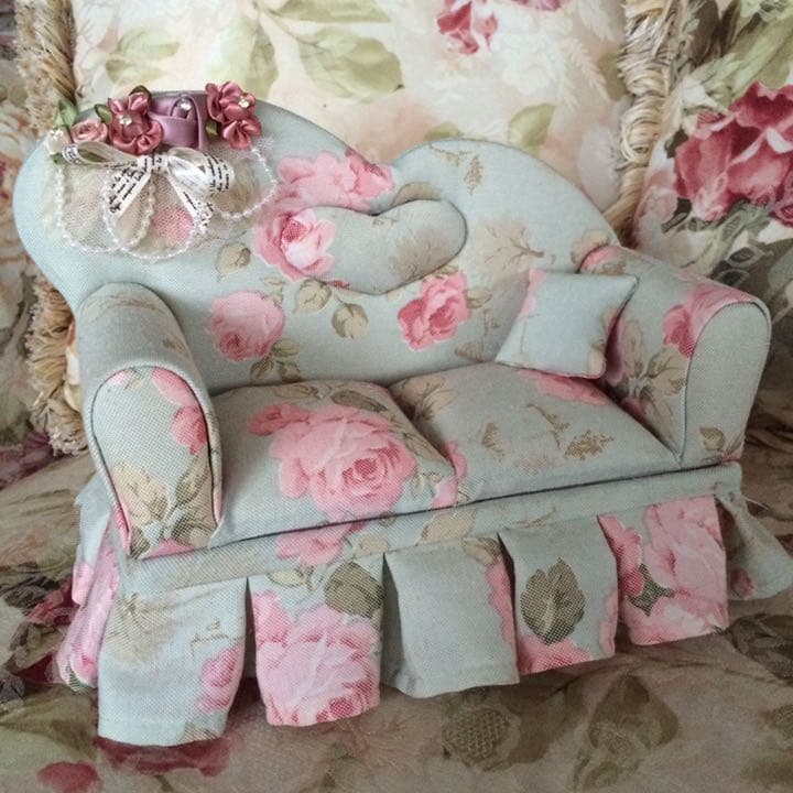 新品☆猫脚ソファー&チェアー型ジュエリーBOX ドールハウス インテリア