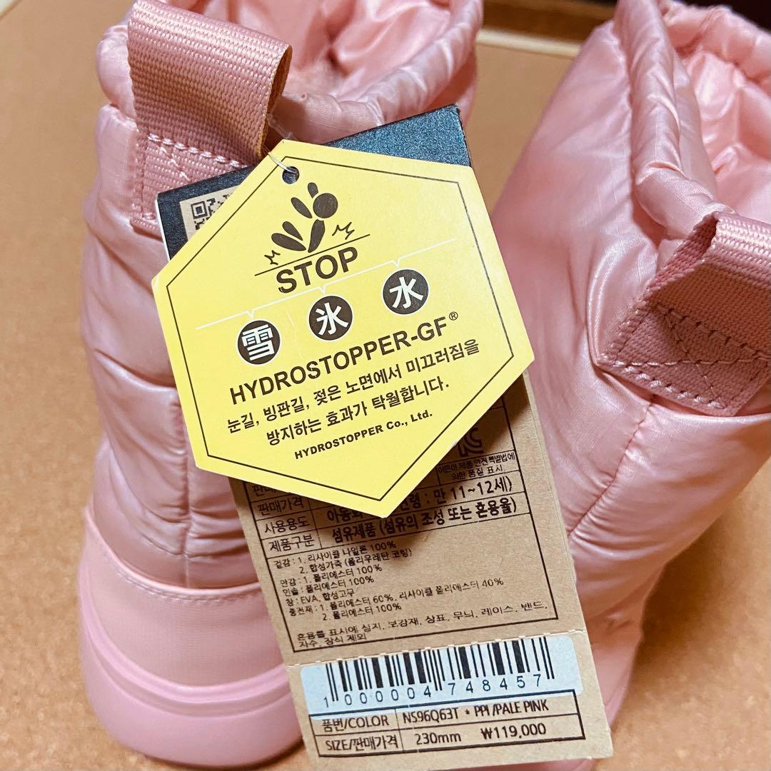 【新品】韓国THE NORTH FACE ペールピンク スノーブーツ　サイズ23