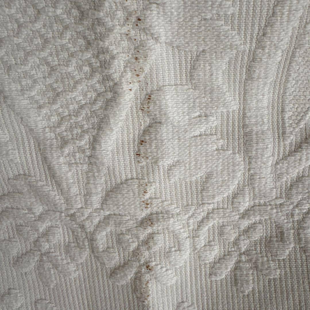 ピケ　ド　マルセイユ　ベッドスプレッド　カバー　フランスアンティーク