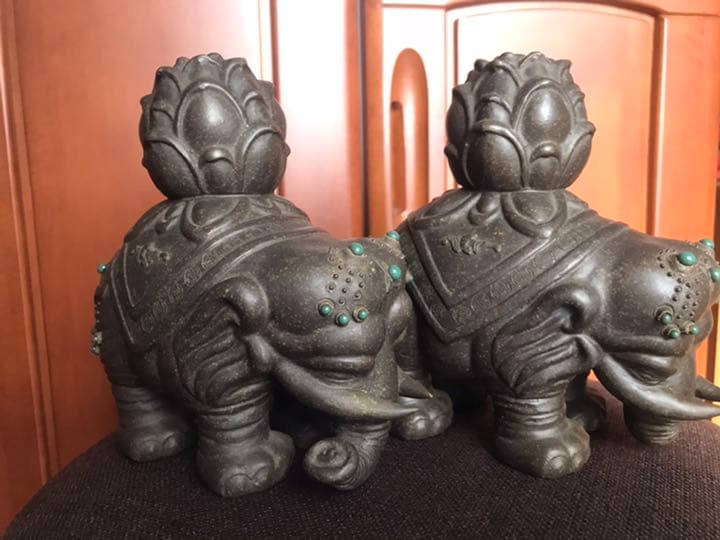 置物(幸福象さん婦夫)