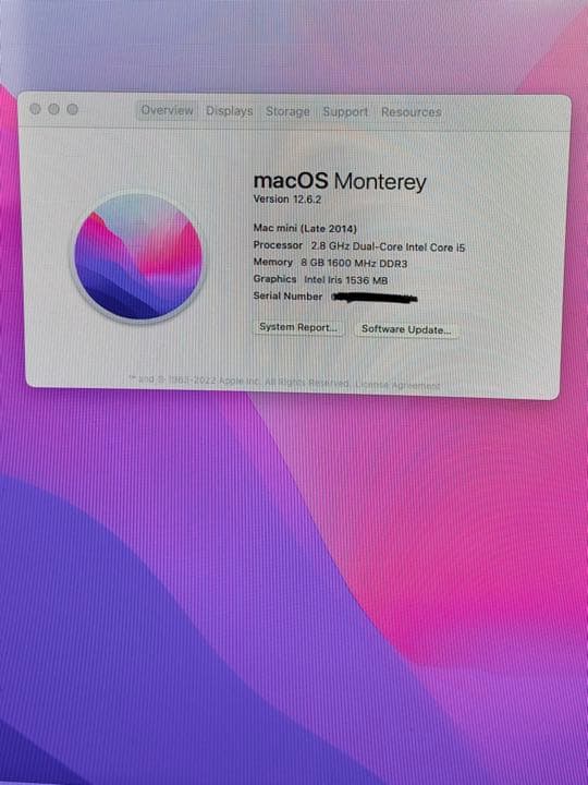 Macデスクトップ Apple Mac mini i5 8GB 512GB SSD Late2014