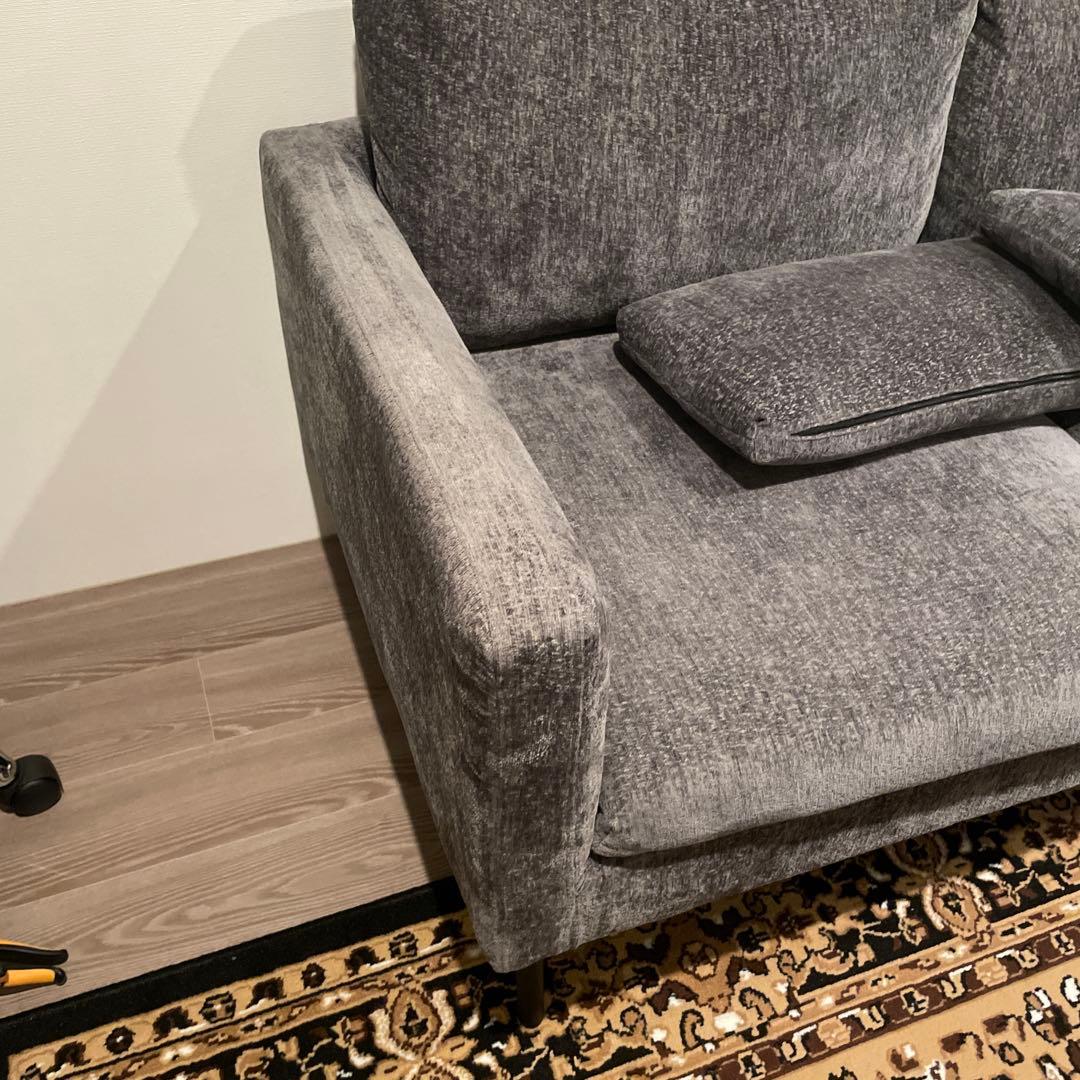 緊急値下げ！！モダンデコ　グレー ファブリックソファ