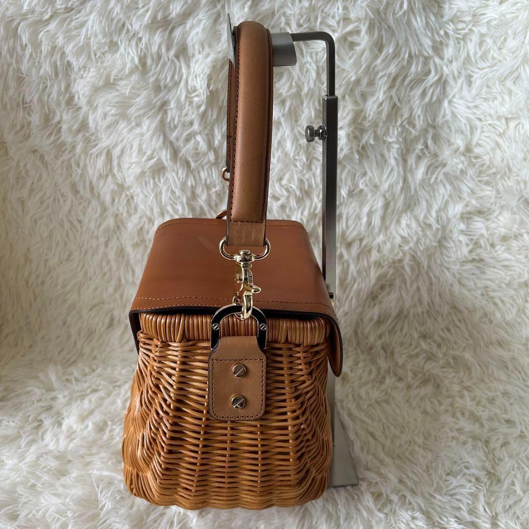 トリーバーチ かごバッグ ハンドバッグ バッグ　ナチュラルラタン