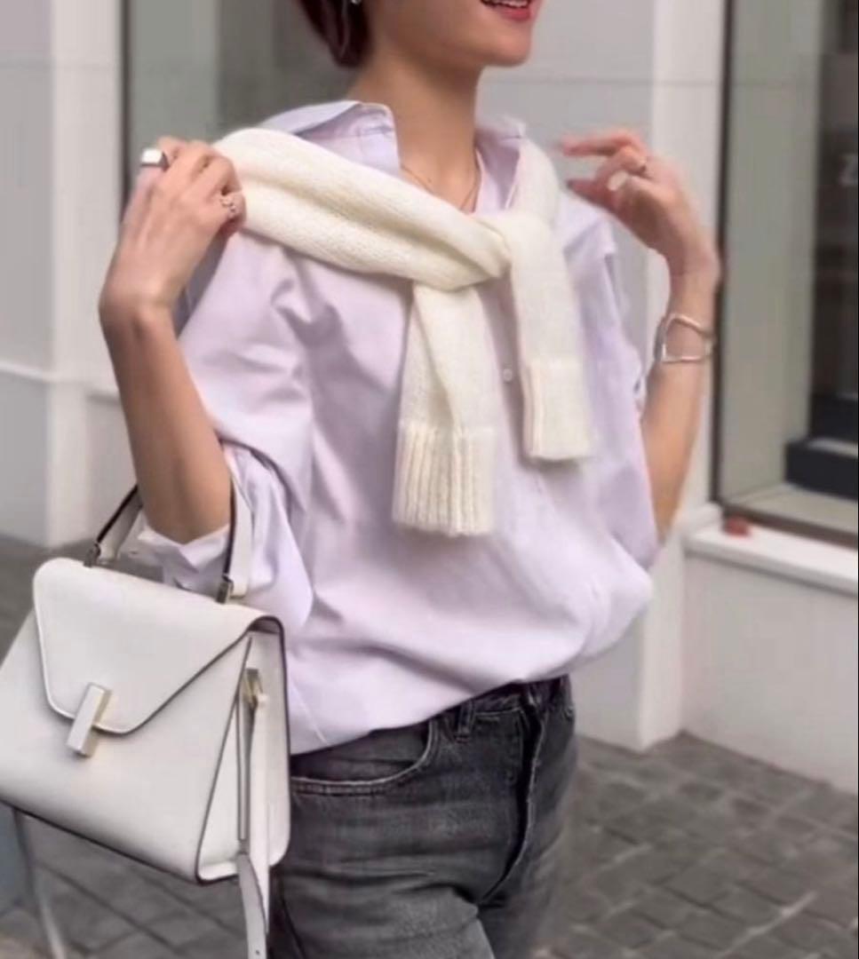 最終値下げ　anuans スタンダードシャツ　ラベンダー　美品