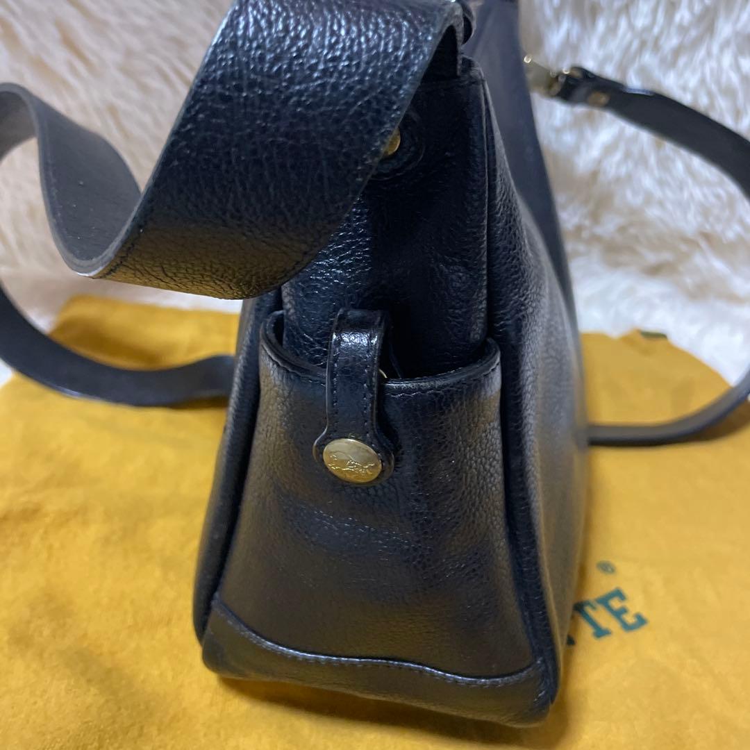 美品　イルビゾンテ IL BISONTE ショルダーバック 黒　レザー　2way
