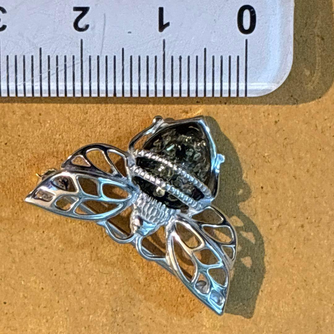 万博　ポーランド　琥珀ジュエリー　ブローチ　シルバー