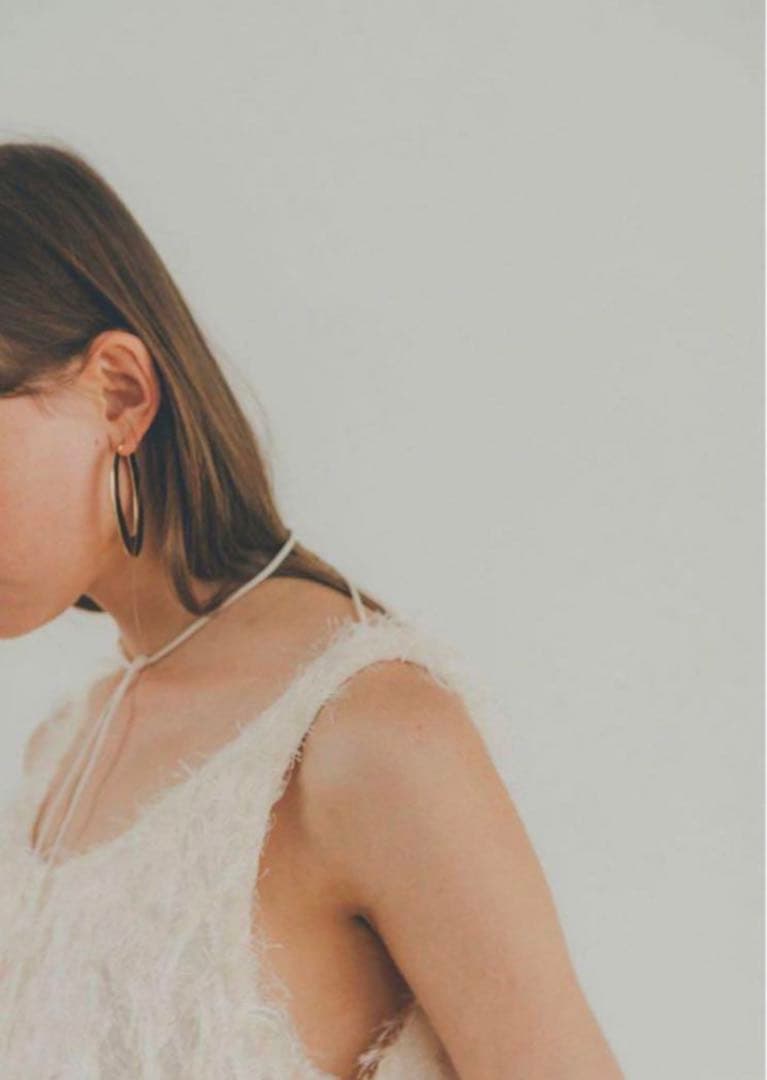 トップス CLANE W FACE CROSS FRINGE TOPS