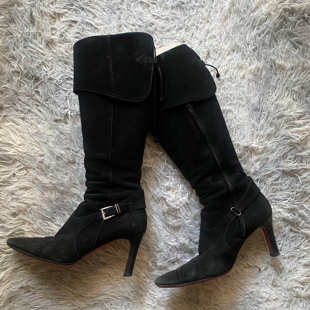 クリスチャンルブタンchristian rouboutin スェードロングブーツ