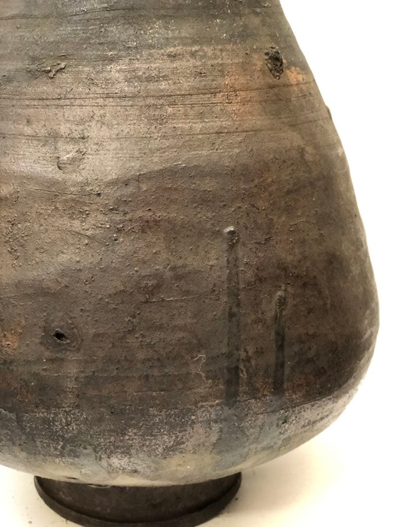 備前焼　常滑焼　美濃焼　信楽焼壺　骨董品　古陶器変壺　花生け　飾り壺