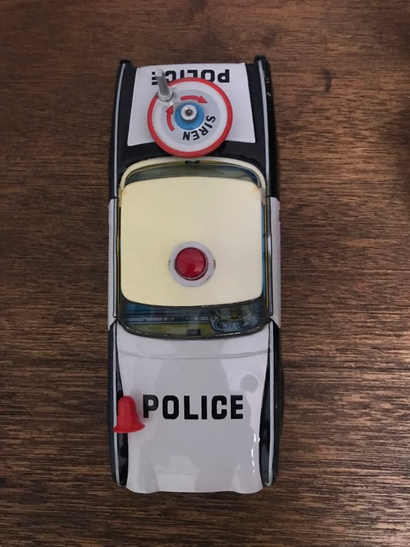 1970's 日本製 POLICE CAR 玩具 ブリキ パトカー 箱付き ST