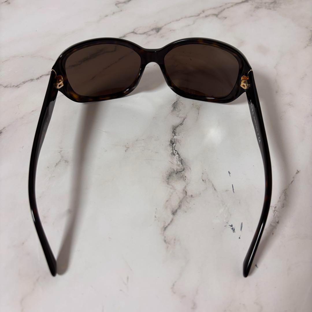 【超美品】 プラダ サングラス ゴールドロゴ ブラウン イタリア産 べっ甲風