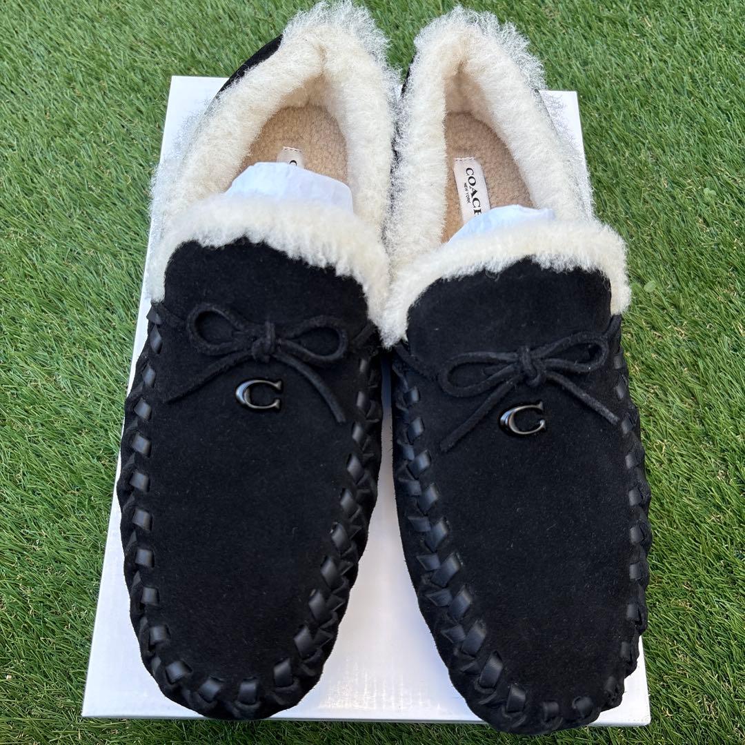 ▪️COACH デッキシューズ　モカシンシューズ　ブラック　29センチ　新品