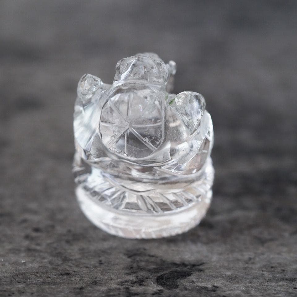 クリスタル・ガネーシャ神像（サイズ 高さ約4cm 約32グラム）ヒマラヤ水晶