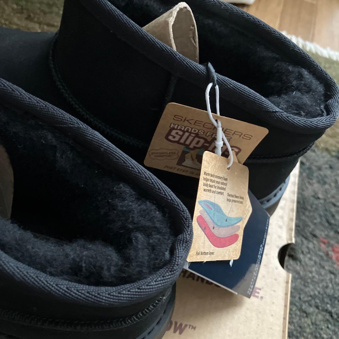 スケッチャーズ スリップインズムートン新品　黒　25