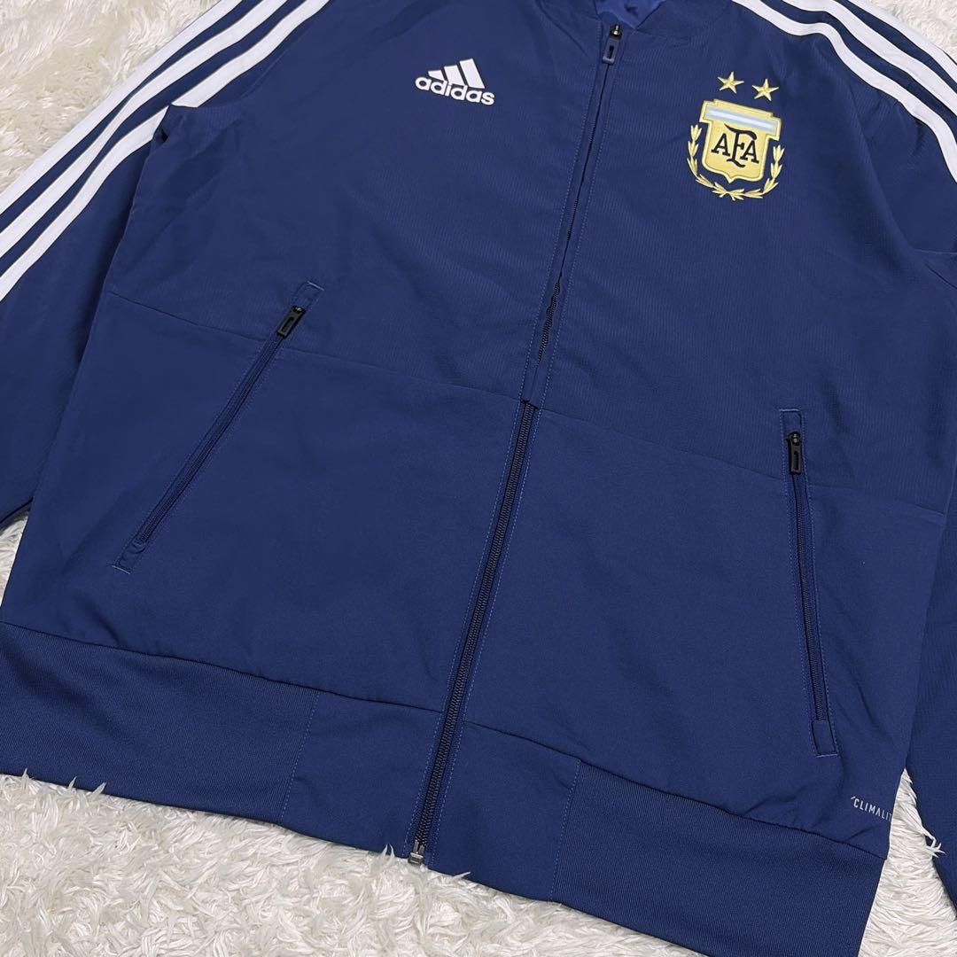 極美品　adidas サッカー　アルゼンチン代表ジャージ 青　Lサイズ