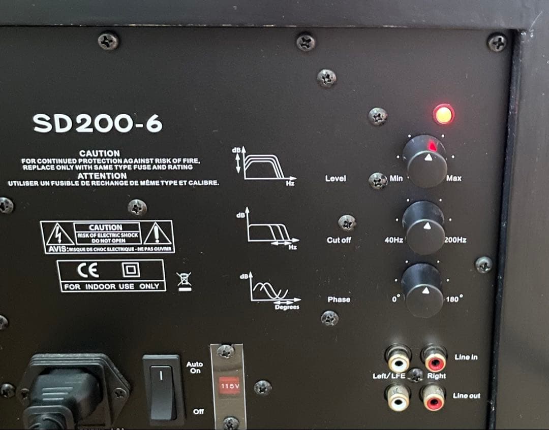 【動作確認済】Yung SD200-6 自作サブウーファー 200W 重低音強め