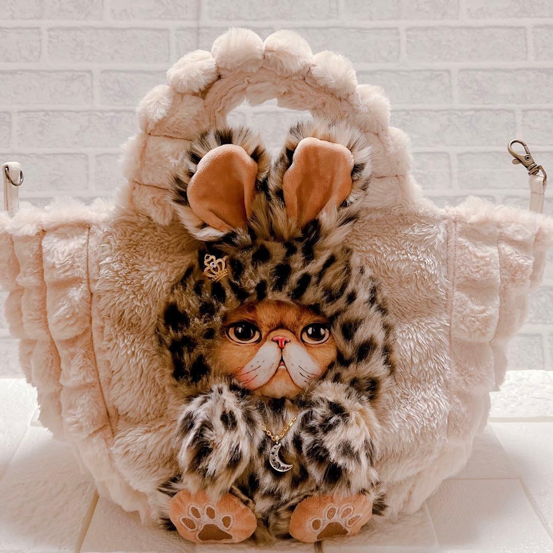 コヤンイサムチョン トートバッグ ファー 猫 うさみみ ハンドメイド