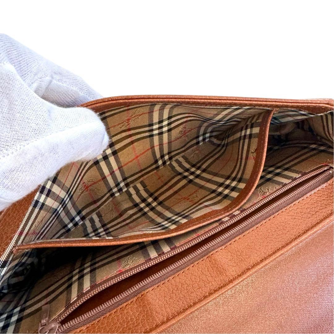 BURBERRY バーバリー ハンドバック レザー ヴィンテージ ブラウン