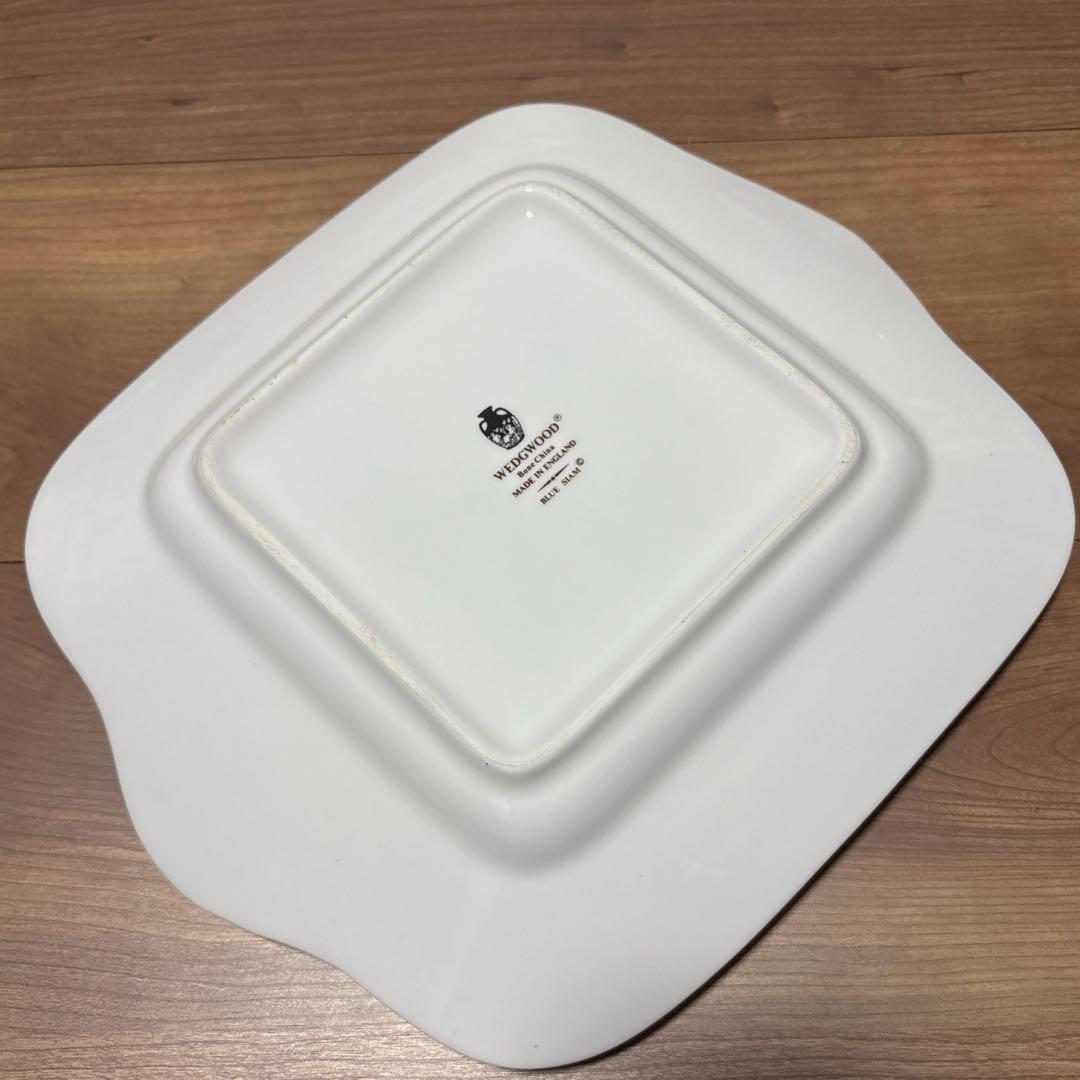 【美品】ウェッジウッド/ブルーサイアム スクエアプレート& ティーポット