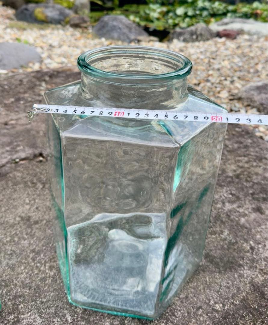 美品！イタリア 製希少 アンティーク 吹きガラスジャーセット