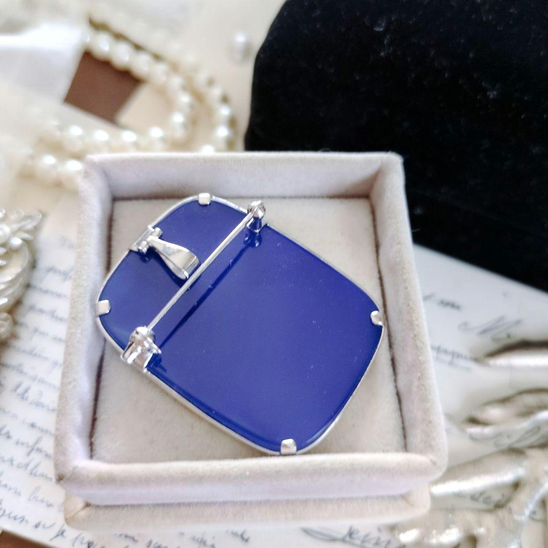 ドイツ ストーン メノウ カメオ ブローチ ペンダント CAMEO SILVER