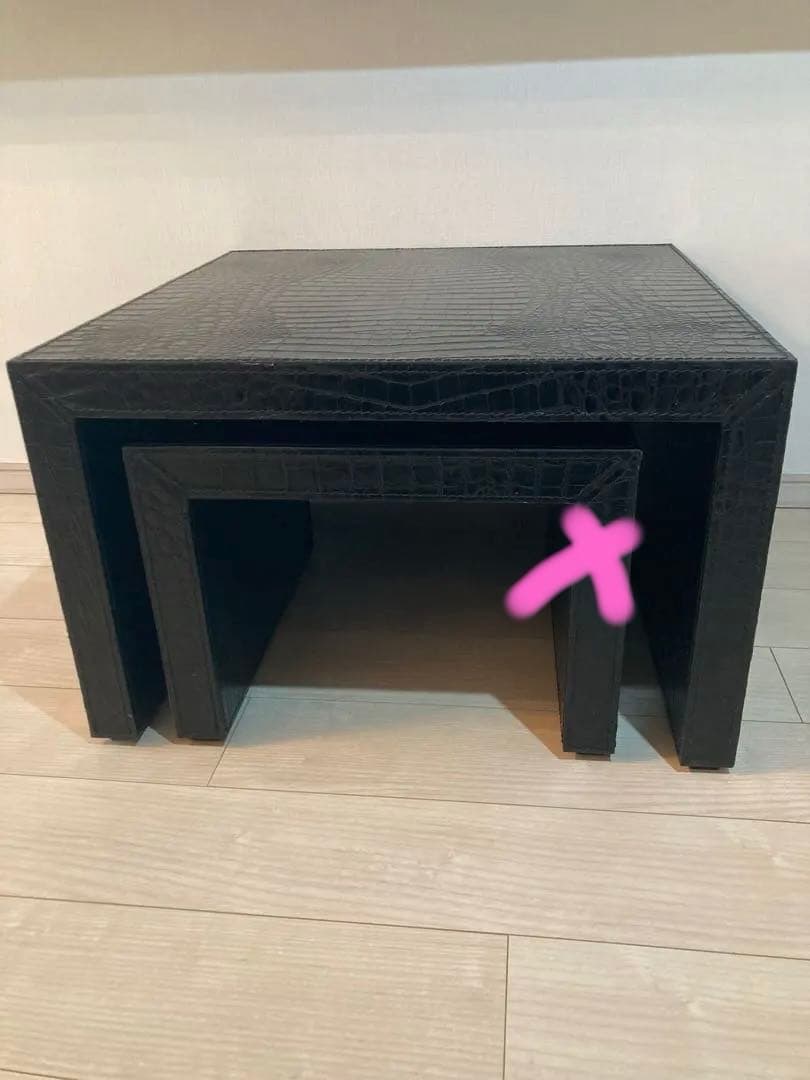 え*む様 FENDI CASA クロコダイルテクスチャ サイドテーブル