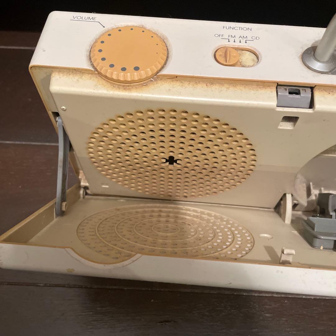 PanasonicCDプレイヤーラジオ付きお洒落ジャンク品