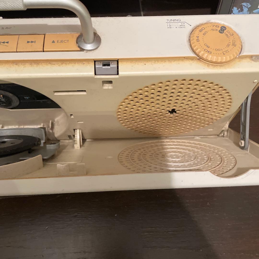 PanasonicCDプレイヤーラジオ付きお洒落ジャンク品