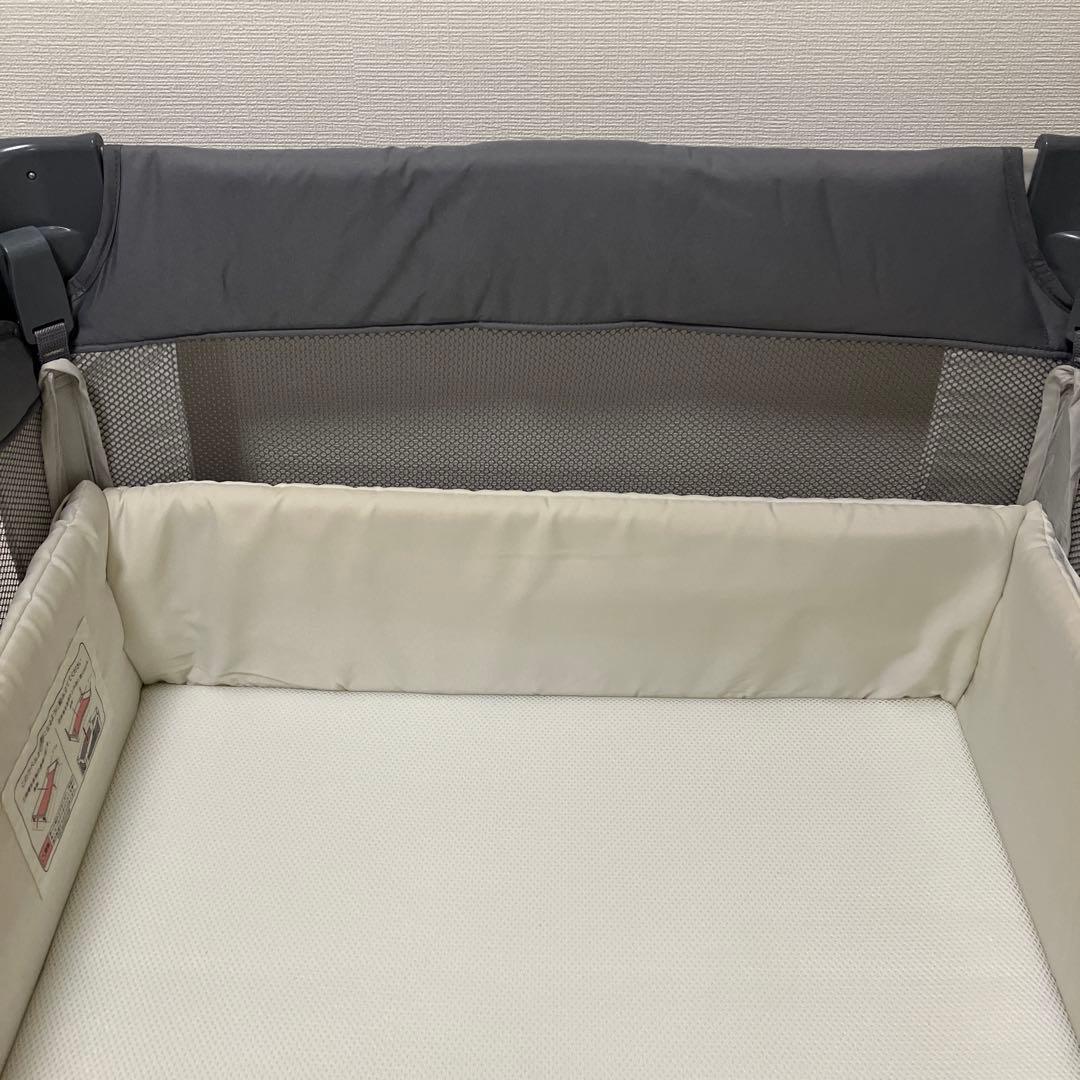Aprica ココネルエアーAB ベビーベッド 折りたたみ グレーベア
