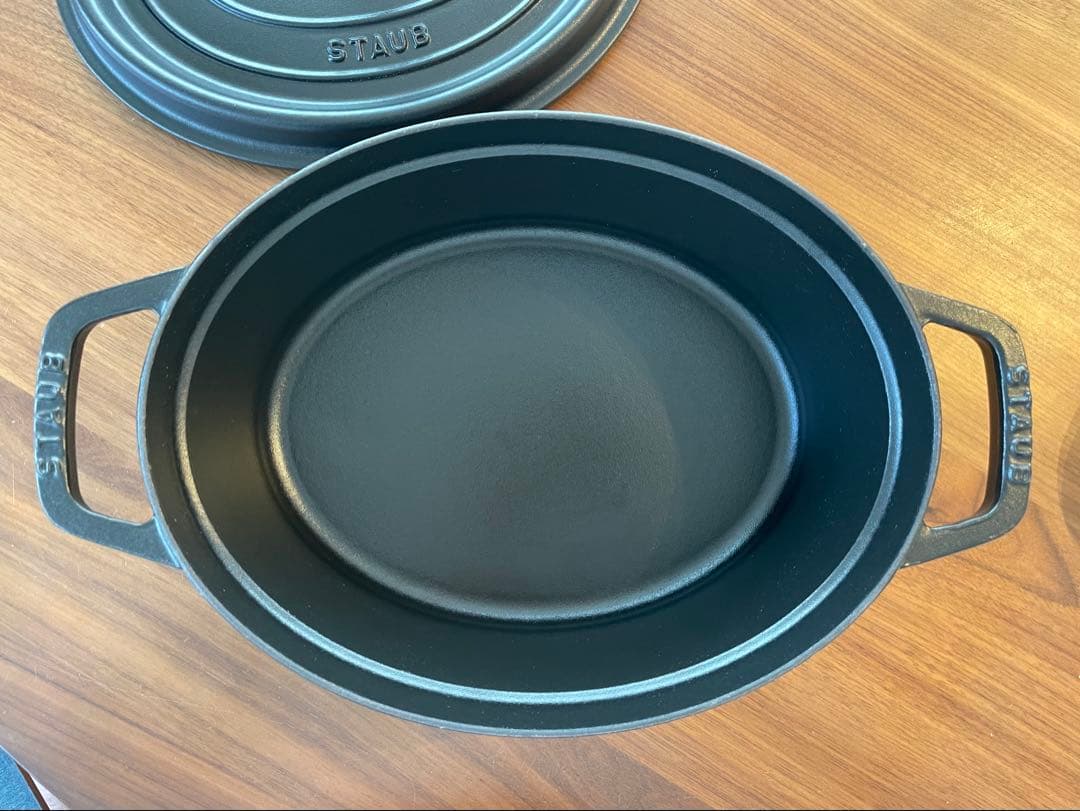 【美品】ストウブ ピコ・ココット オーバル 27cm ブラック