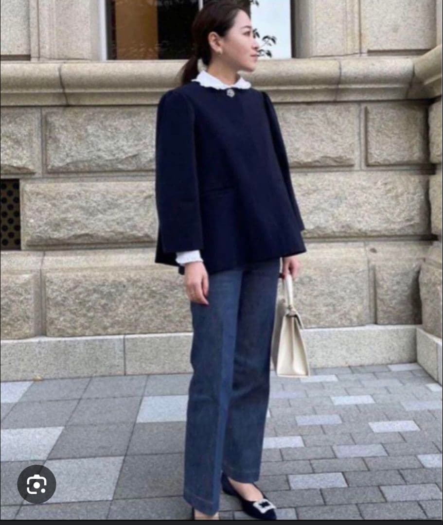 OHGA オーガ　セレモニー　ビジュー　ノーカラージャケット　フレア　パフ