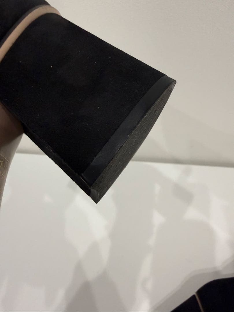 グッチ　ショートブーツ マーモント スエード フリンジ　ブラック サイズ38