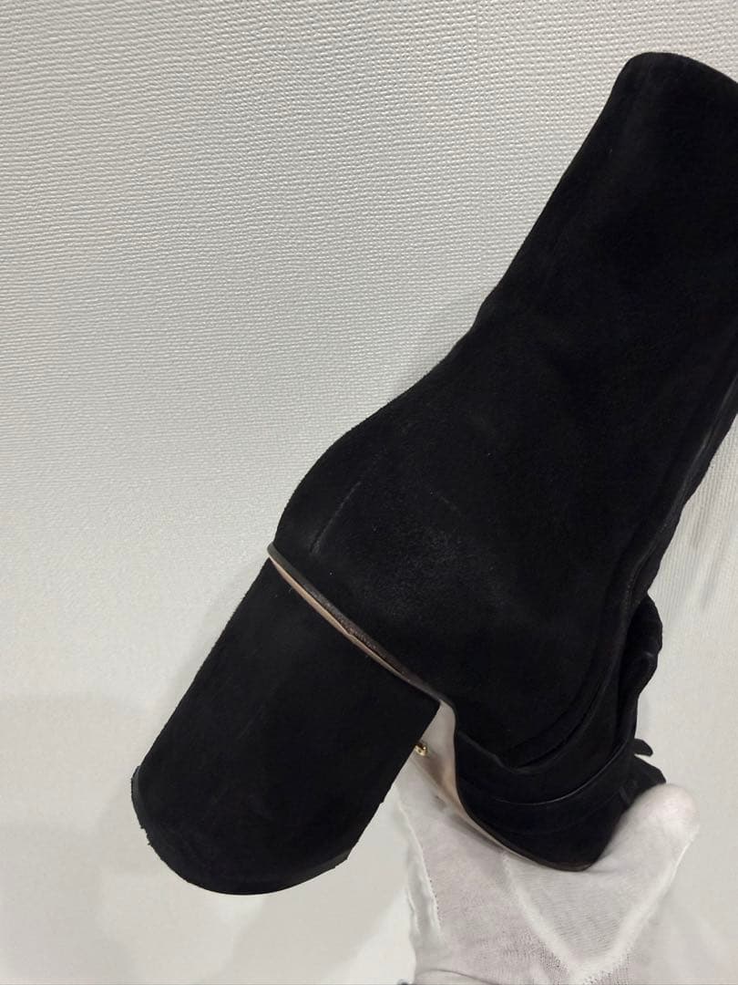 グッチ　ショートブーツ マーモント スエード フリンジ　ブラック サイズ38