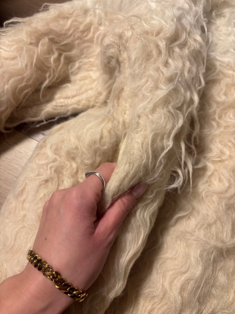 CLANE 【BI COLOR SHAGGY KNIT CARDIGAN】