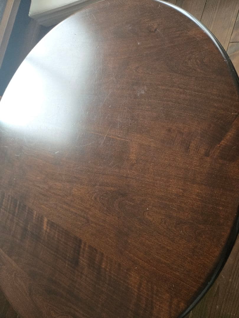無垢ダークブラウンちゃぶ台75φ・家具工房芽生様製