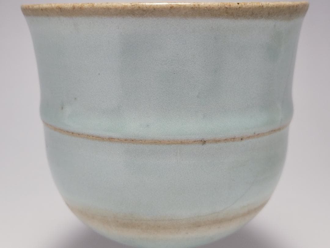 天藍釉 高足杯 宋元時代 高さ約11.4cm