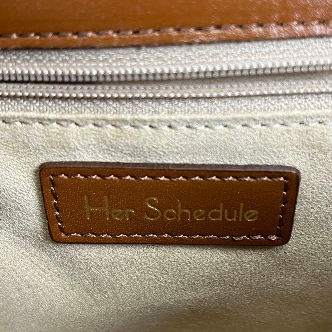 Her Schedule バースケジュール レザー ショルダーバッグ ブラウン