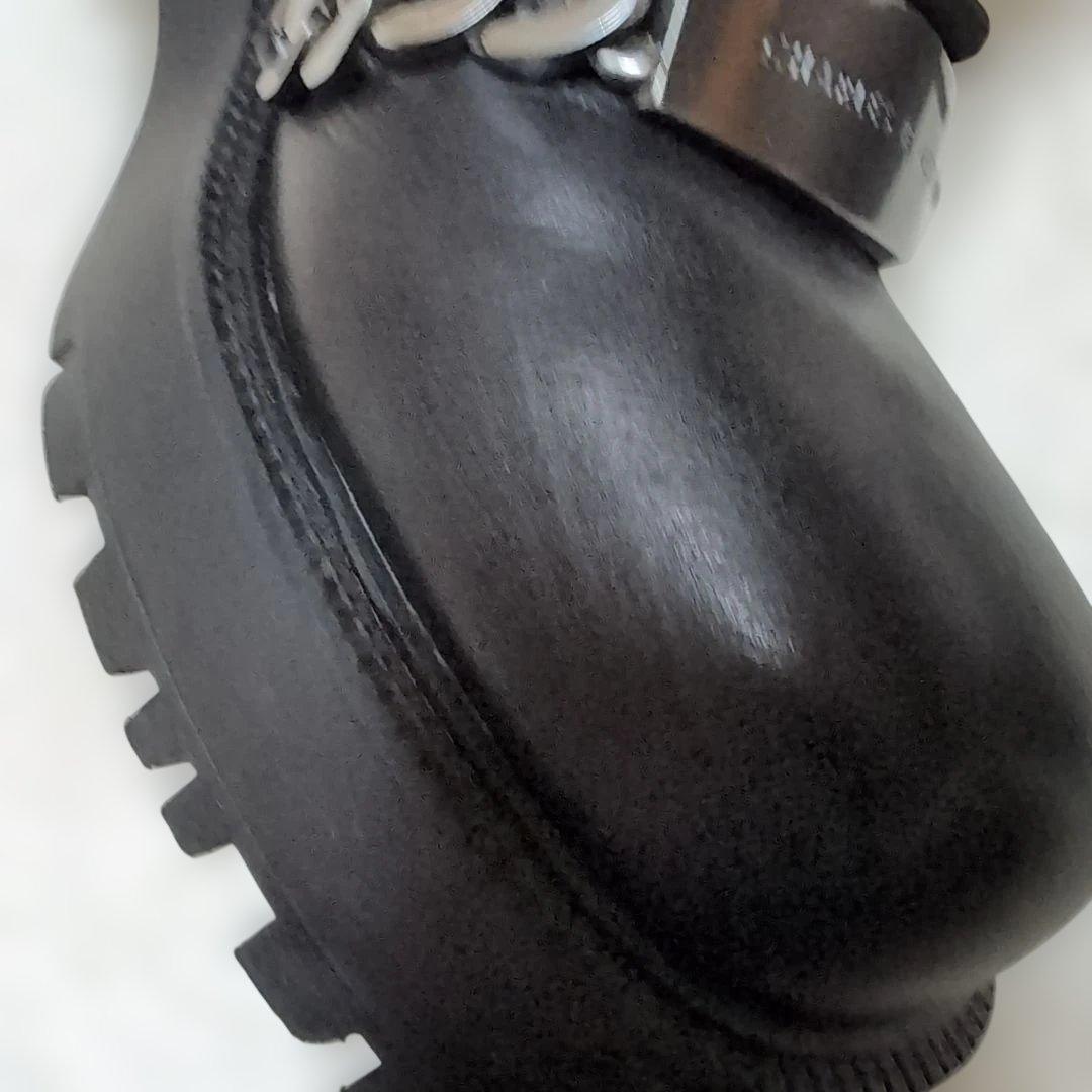 ✧美品【チャールズ＆キース】レースアップブーツ黒　厚底　チェーン　24.5