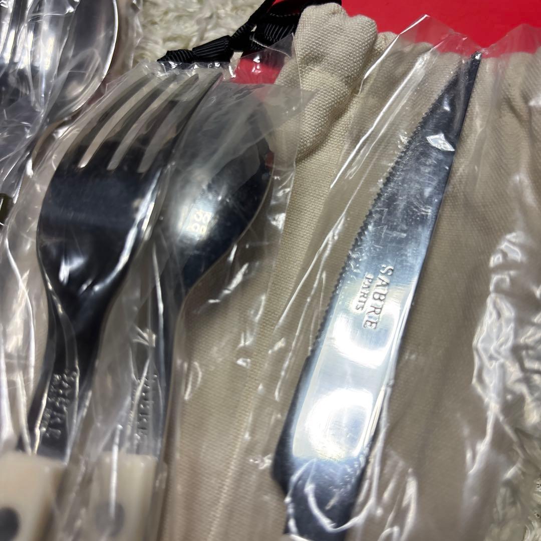 SABRE サーブル カトラリーセット ペア アイボリー オリーブ 箱付未使用