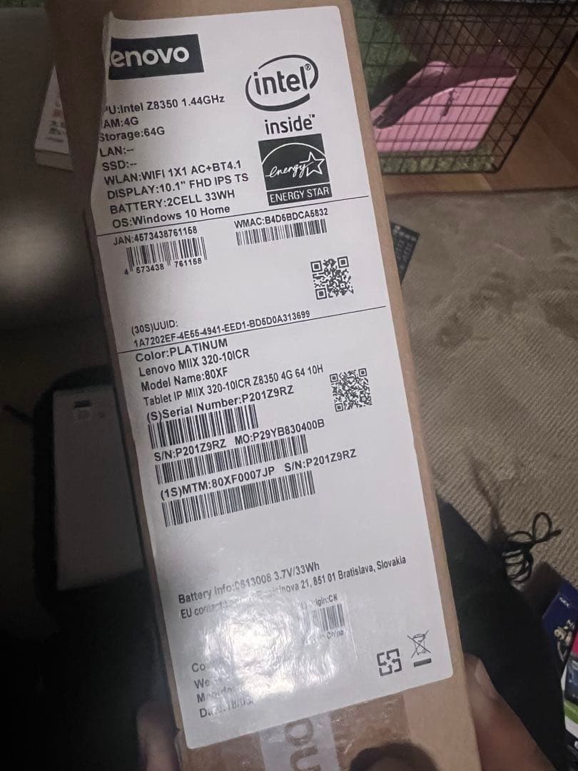 Lenovo 80xf0007jp Windowsタブレット本体