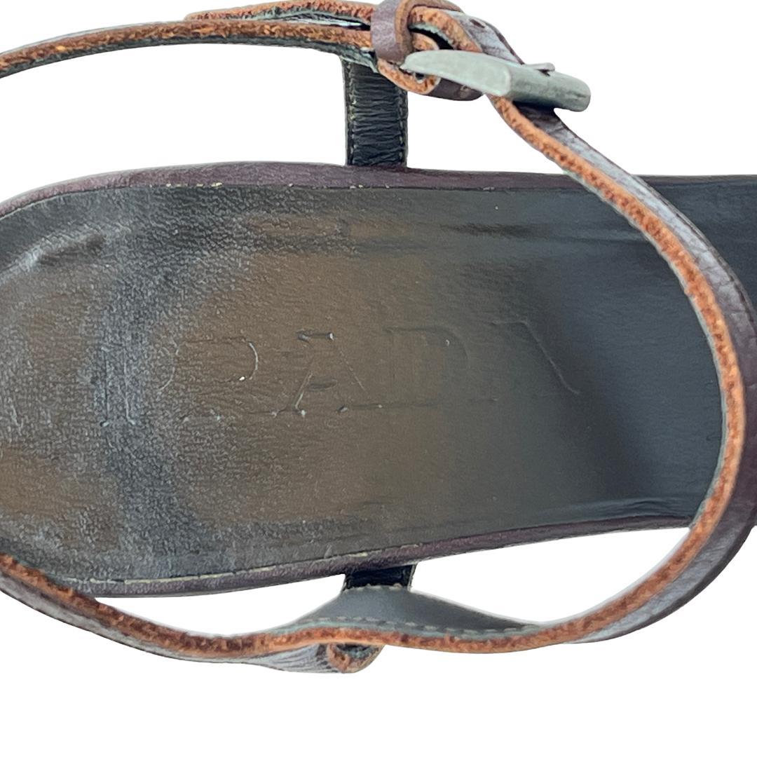 PRADA プラダ フラワーモチーフ サンダル ヒール　サイズ38　24cm