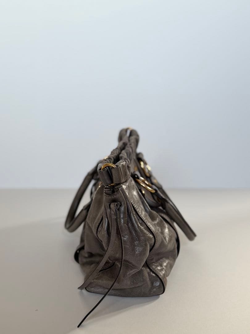 .com　miu miu ヴィッテロルクス ハンドバッグ グレー