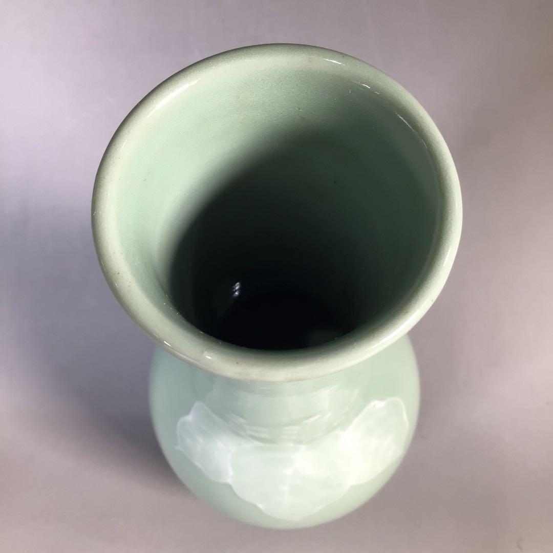 Ｍ５６６　皆具　『京焼』『平安静山造』『桐文』『青磁皆具』　共箱　茶道具