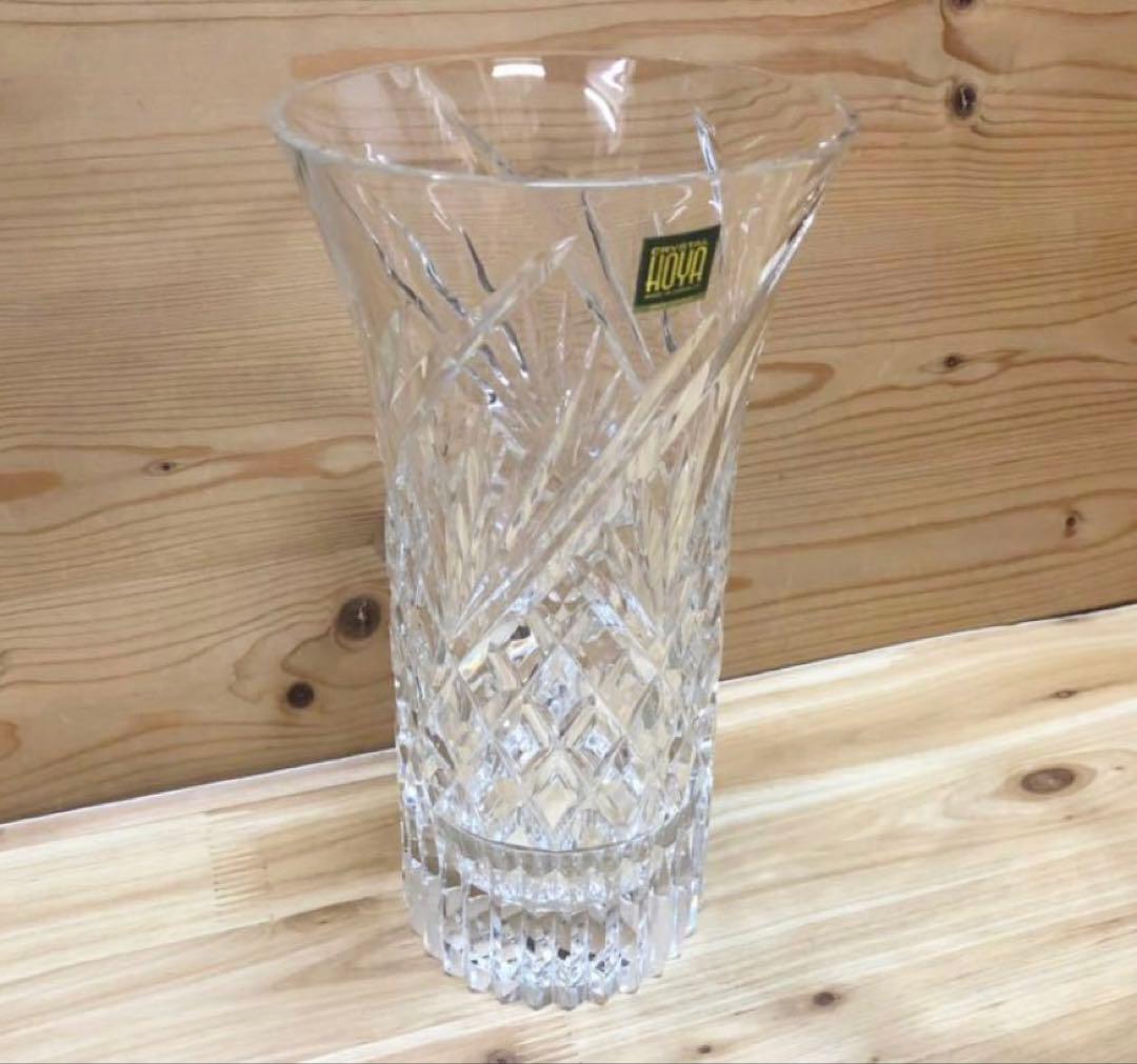 未使用/特価❕ HOYAクリスタル/カット/花瓶/1点　花器/ガラス花瓶