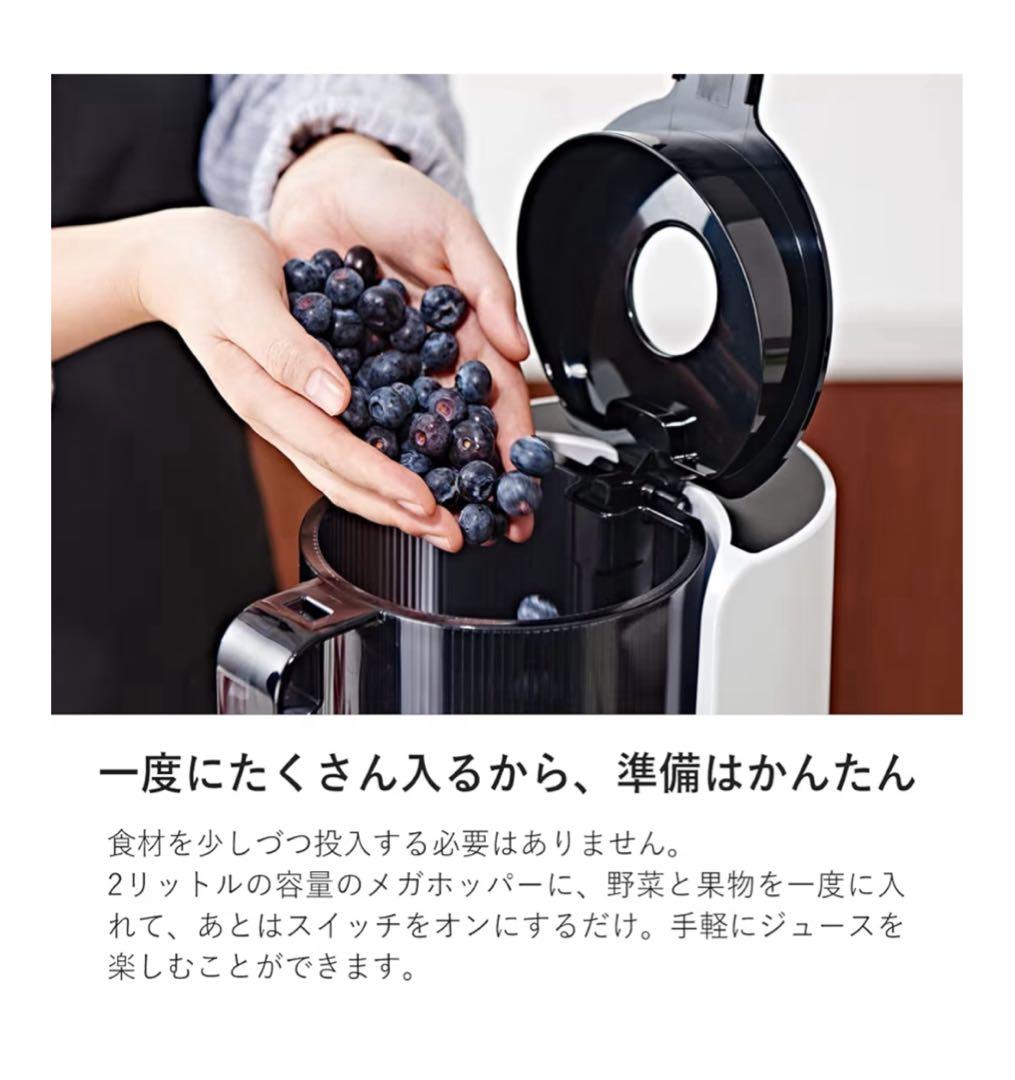 ヒューロム スロージューサー スロージューサー ミキサー H-200 ホワイト