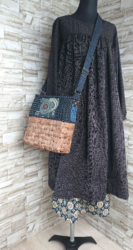 山葡萄下かごショルダー//斜め掛けbag