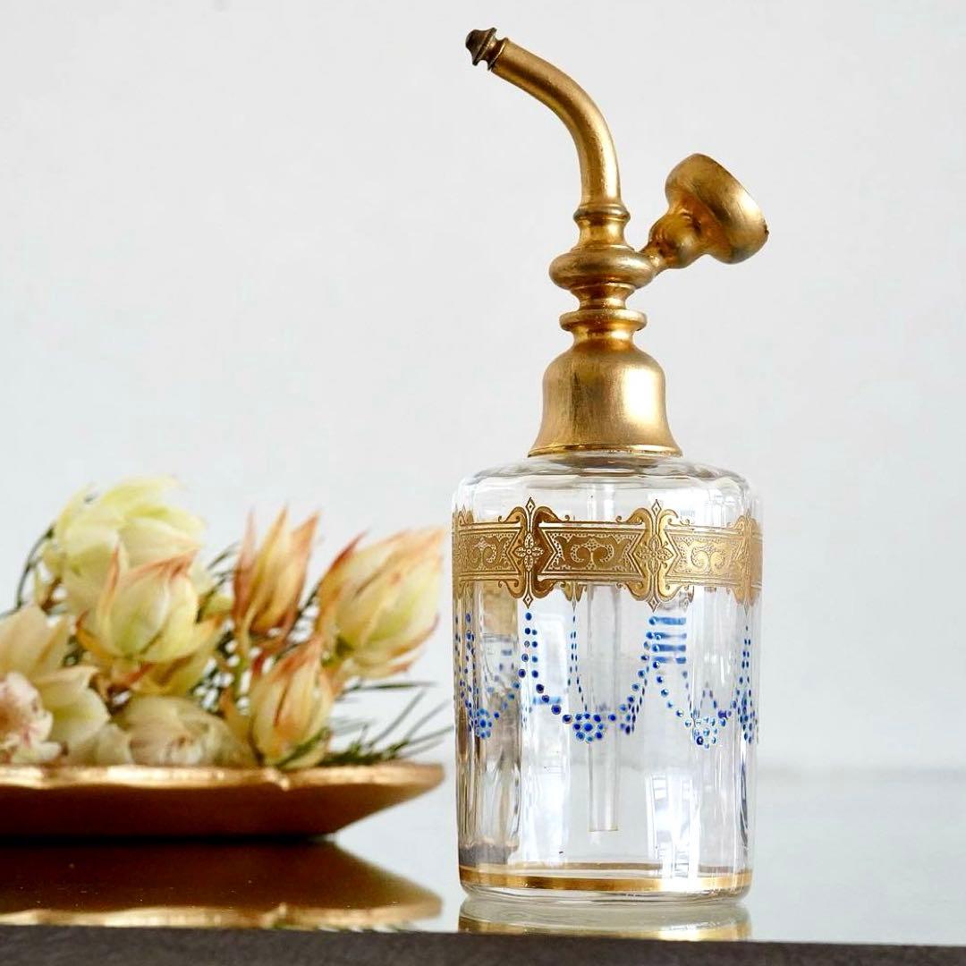 極希少 オールドバカラ エナメル＆金彩 アトマイザー★ジョルジュ シュヴァリエ作