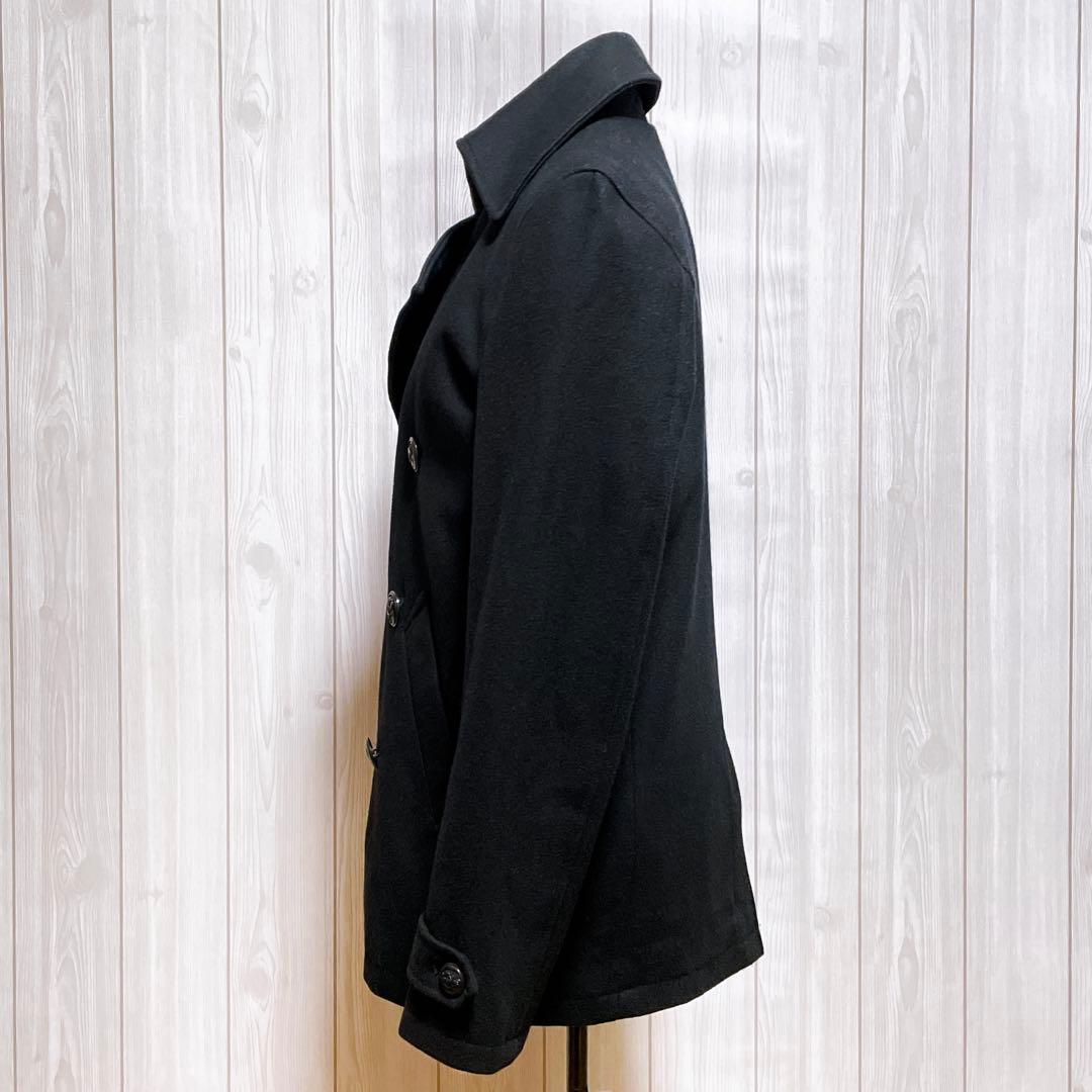 ピーコート ウール ジャケット 黒 平成ギャル y2k お兄系 グランジ パンク