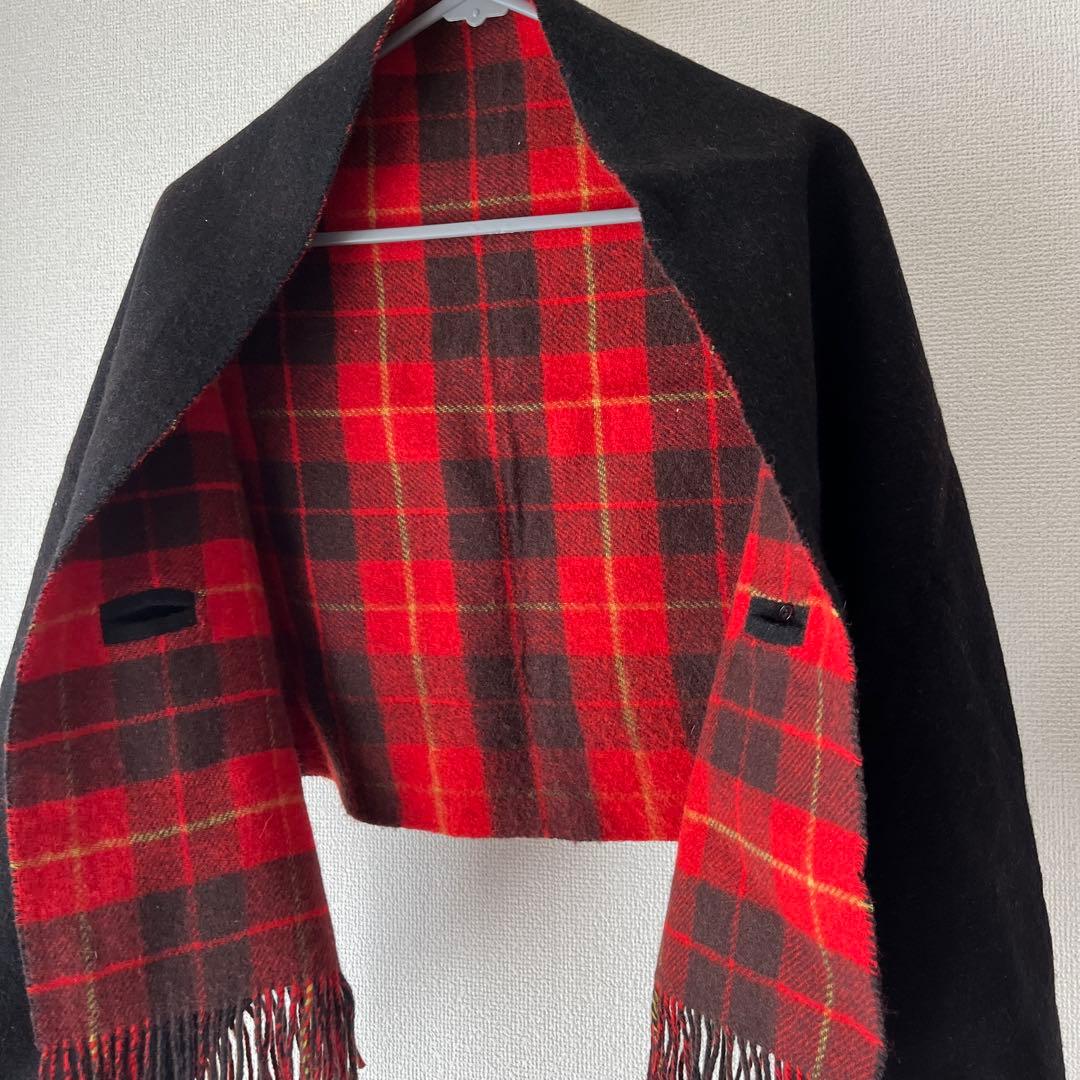 Vivienne Westwood ウールストール赤いチェック柄　ポンチョ　美品
