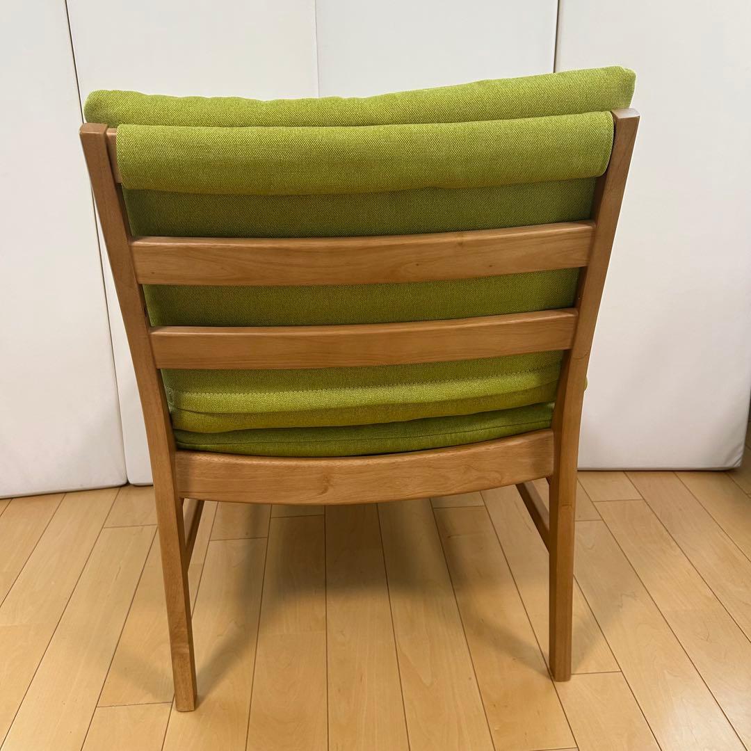 希少　ナフコ　天然木　ソファーチェア　ベンチ風切り替え可能　ラバーウッド